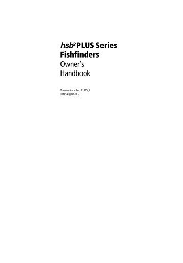 hsb2 PLUS Series Fishfinders Owner's Handbook - eddievan.com