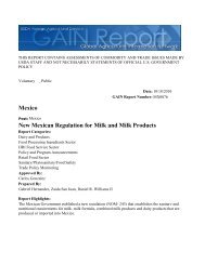 New Mexican Regulation for Milk and Milk Products Mexico