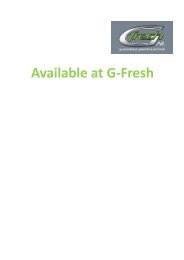 Available at G‐Fresh