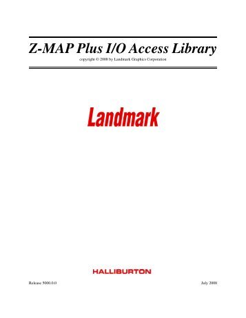 Z-MAP Plus I/O Access Library - Landmark Software Manager ...