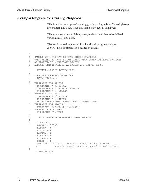 Z-MAP Plus I/O Access Library - Landmark Software Manager ...