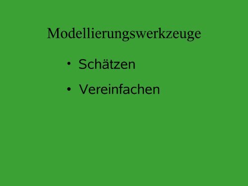 Mathematisches Modellieren