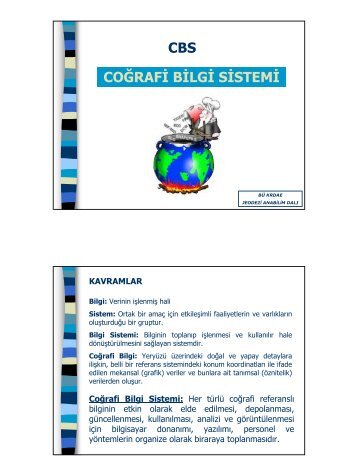 COĞRAFİ BİLGİ SİSTEMİ CBS