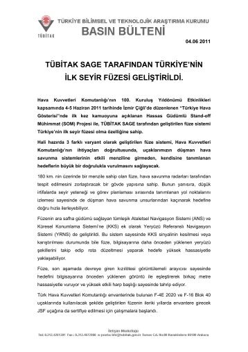 tübitak sage tarafından türkiye'nin ilk seyir füzesi geliştirildi.