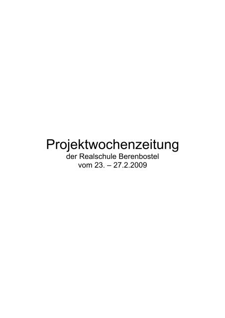 Projektwoche - Realschule Berenbostel