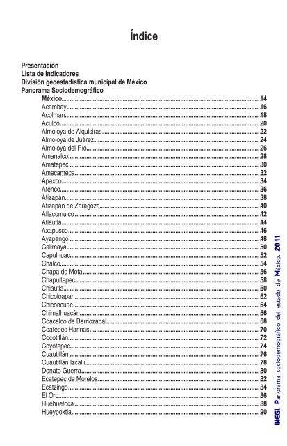 Panorama sociodemográfico del estado de México