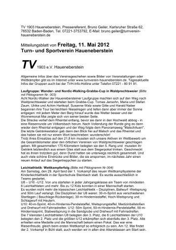 Turn- und Sportverein Haueneberstein TV1903 - Turnverein ...