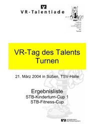 VR-Tag des Talents Turnen - Turnzentrum Süssen