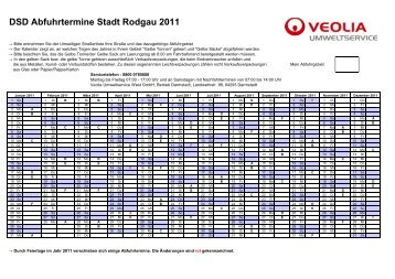 101129 Abfallkalender Rodgau Veolia 2011 - Veolia Umweltservice