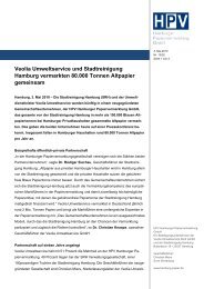 Veolia Umweltservice und Stadtreinigung Hamburg vermarkten ...