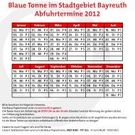 Blaue Tonne im Stadtgebiet Bayreuth Abfuhrtermine 2012 - Veolia ...