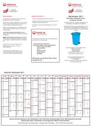 Kalender Abfuhrplan 2011 - Veolia Umweltservice