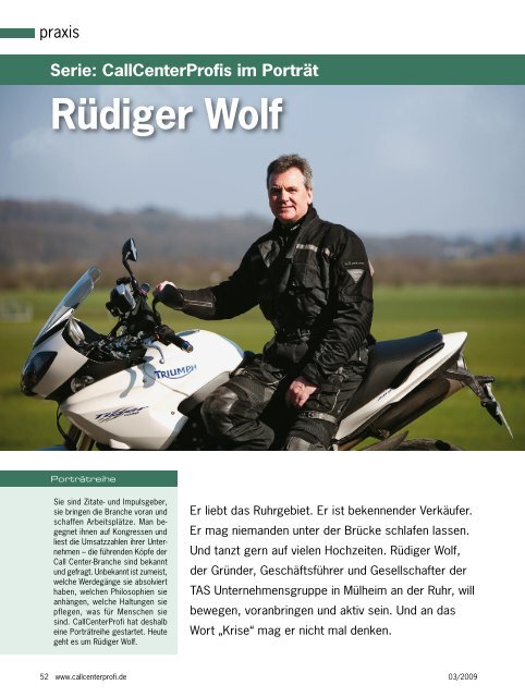 Rüdiger Wolf, TAS, Mülheim an der Ruhr - Vera Hermes Journalistin
