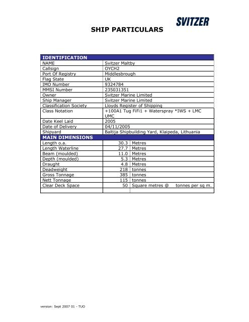 Port of Liverpool - Towage Information