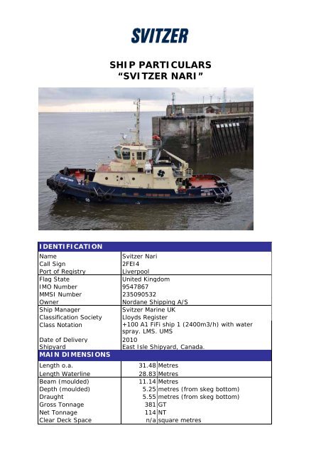 Port of Liverpool - Towage Information