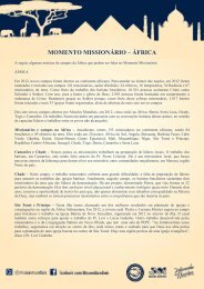 MOMENTO MISSIONÁRIO – ÁFRICA