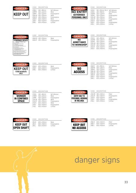 Download our current catalogue here. (27mb) - Uniform Safety Signs