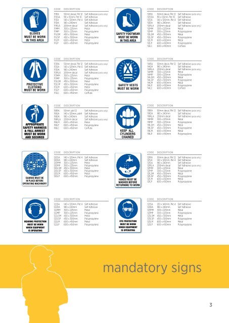 Download our current catalogue here. (27mb) - Uniform Safety Signs