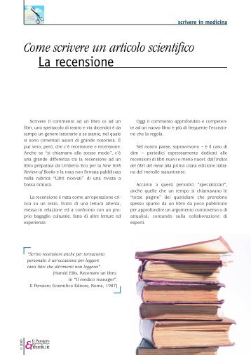 La recensione - Il Pensiero Scientifico Editore