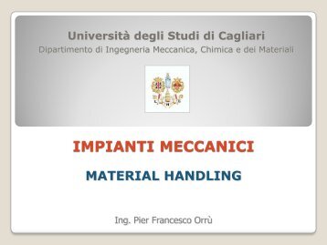 Material handling - I blog di Unica - Università degli studi di Cagliari.