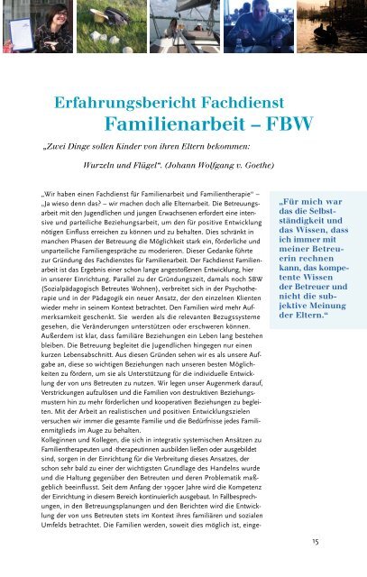 FBW Jubilumsausgabe - Verein für Sozialarbeit