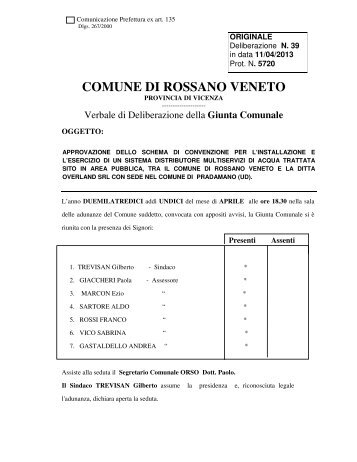 GC 39.pdf - Comune di Rossano Veneto