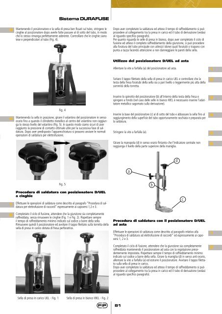 Raccordi in PE sistema DURAFUSE ed attrezzature ausiliarie - FIP