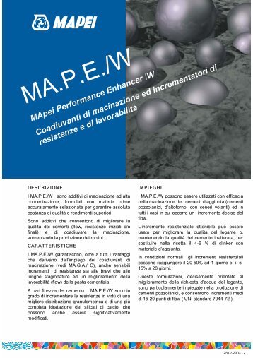 MApeiPerformanceEnhancer/W Coadiuvanti di macinazione ed ...