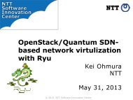 OpenStack/Quantum SDN- based network virtulization with Ryu