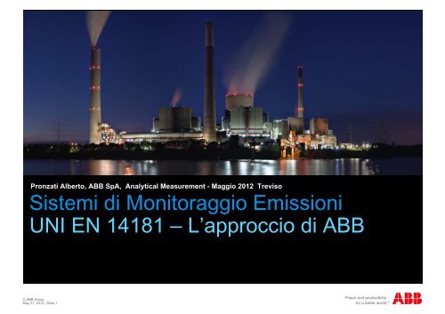 Sistemi di Monitoraggio Emissioni UNI EN 14181 – L ... - Studiosma.it