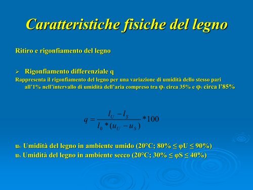 La struttura del legno - Dmfci - Università degli Studi di Catania