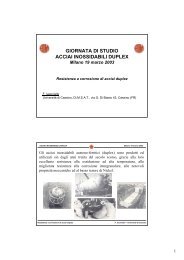 giornata di studio acciai inossidabili duplex - Scuola di Dottorato in ...