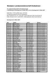 Startplan Landesmeisterschaft Dreibahnen - Verein Segeberger ...