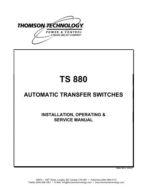 TS 880 - Thomson Technology