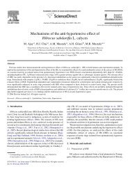 Mechanisms of the anti-hypertensive effect of Hibiscus sabdariffa L ...