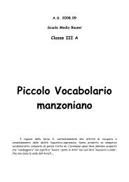 Piccolo Vocabolario manzoniano - Istituto comprensivo statale Baunei