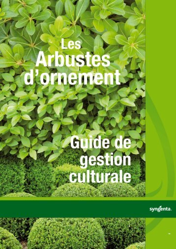 Guide de gestion culturale - Syngenta