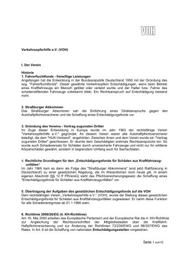 Der Verein Verkehrsopferhilfe e. V.