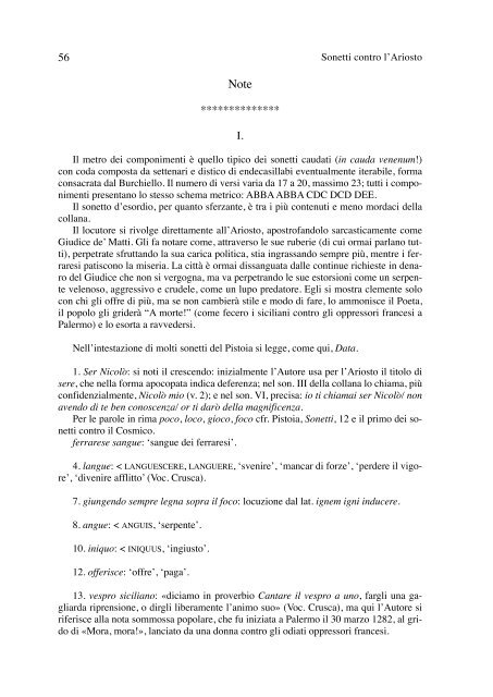 Sonetti contro l'Ariosto, giudice de' Savi in Ferrara - Carla Rossi ...