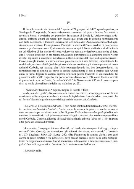 Sonetti contro l'Ariosto, giudice de' Savi in Ferrara - Carla Rossi ...