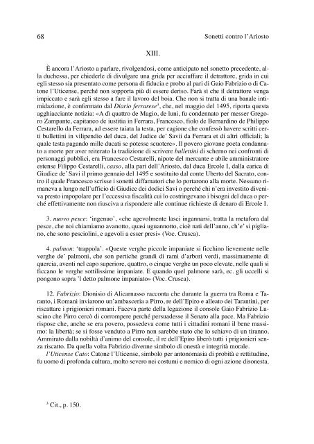 Sonetti contro l'Ariosto, giudice de' Savi in Ferrara - Carla Rossi ...