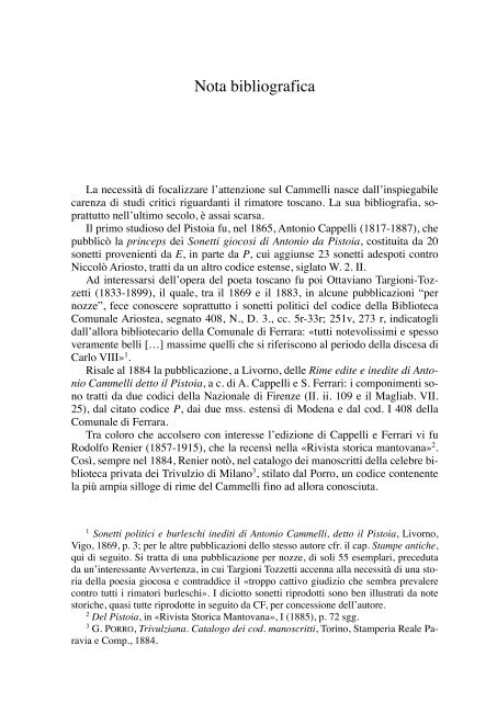 Sonetti contro l'Ariosto, giudice de' Savi in Ferrara - Carla Rossi ...