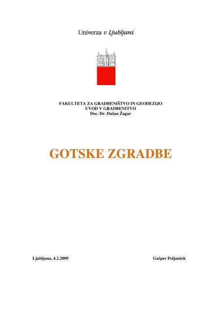 GOTSKE ZGRADBE - Student Info
