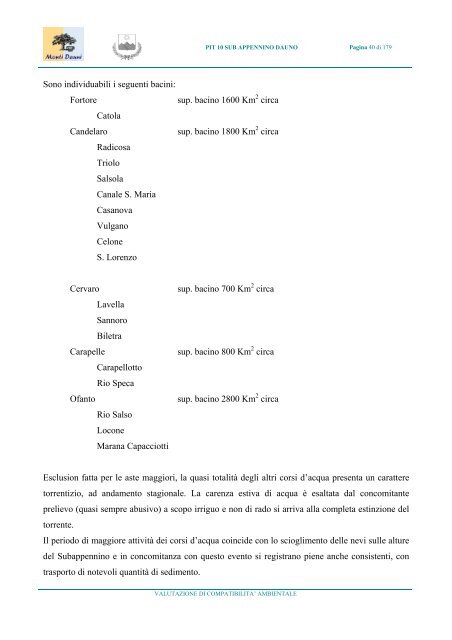 parte 1 - Comunità Montana dei Monti Dauni meridionali