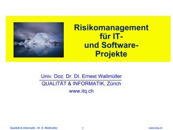 Risikomanagement für IT- und Software- Projekte - cs.uni-salzburg.at