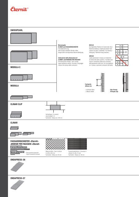 Programm und Farben Assortimento e colori - Eternit