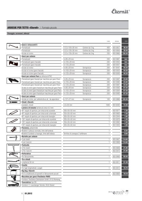 PREZZI 2012 - Eternit