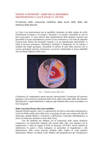 Evoluzione delle concezioni mobiliste dalla teoria delle falde alla ...