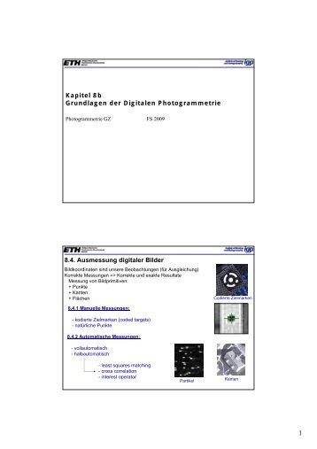 Kapitel 8b Grundlagen der Digitalen Photogrammetrie 8.4 ... - IGP