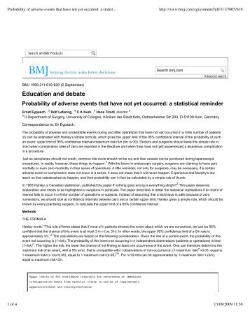 Probability of adverse events that have not yet occurred: a statistical ...